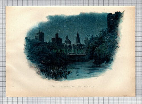 CARDIFF Castle - c.1910 Print