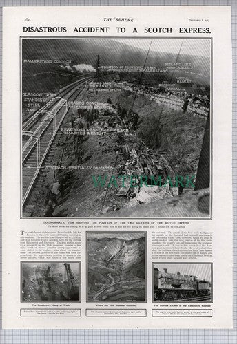 Ais Gill Aisgill Rail Accident Train Crash - 1913 News Page