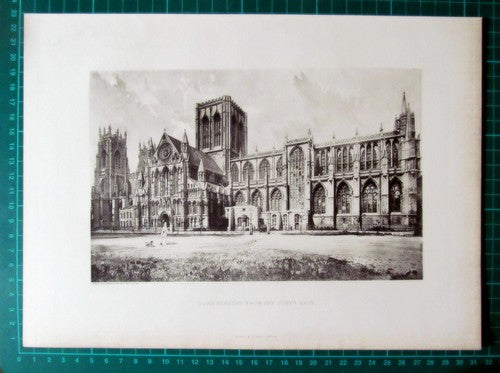 X1050) York Minster England - c.1895 Print
