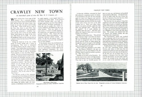 Crawley New Town by Mrs H C Carman - c.1950's Article / Print