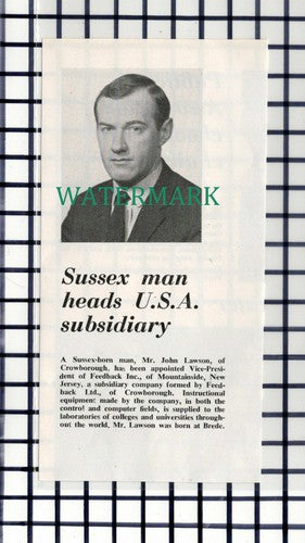 C7378) Mr John Lawson Crowborough Sussex Brede - 1967 Cutting