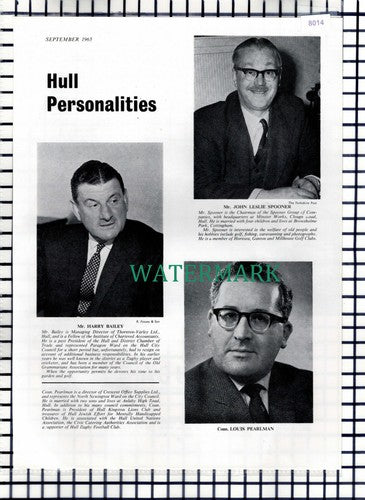 (8014) Harry Bailey Thornton Varley Spooner Group Louis Pearman Hull - 1965