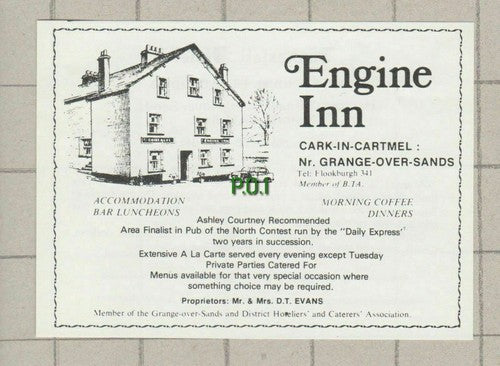 (5367) D T Evans Engine Inn Cark In Cartmel Grange Over Sands - c.1970s Clip