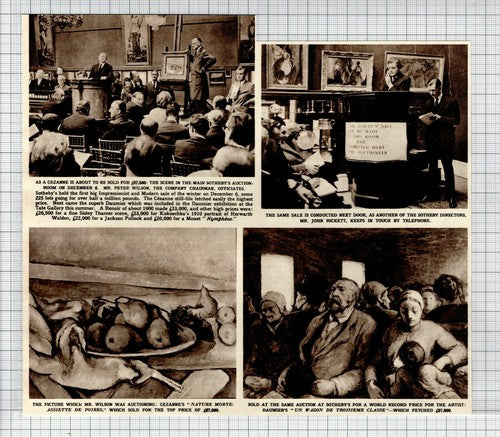 Sotheby's Auction Peter Wilson John Rickett Cezanne Art Sale - 1961 Clipping