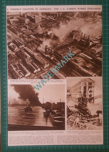 (X376) The I G Farben Chemical Plant Explosion Ludwigshafen Germany -1948 Clip