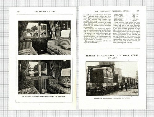 London Midland Scottish Railway LMSR First Class Carriages - 1930 Article