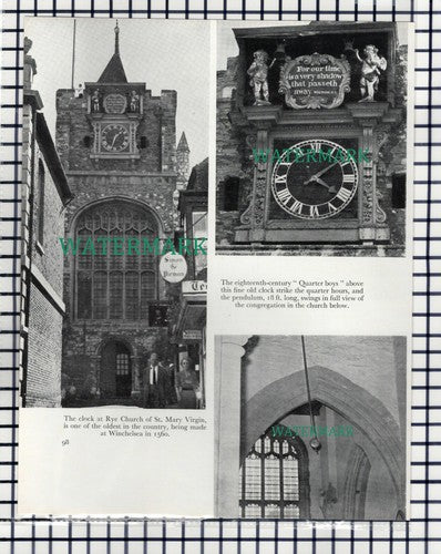 (7697) Rye Church St Mary Virgin - 1957 Cutting