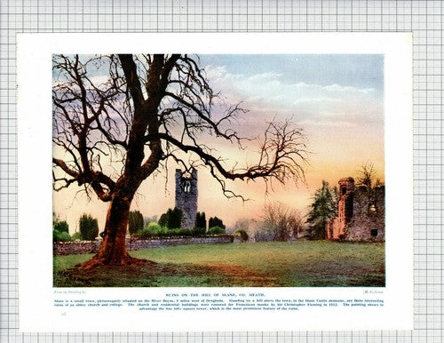 Hill Of Slane County Meath M C Green - c.1930s Print