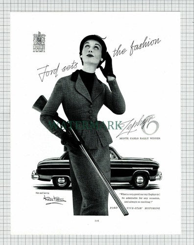 X1797) ZEPHYR Car ADVERT - c.1954