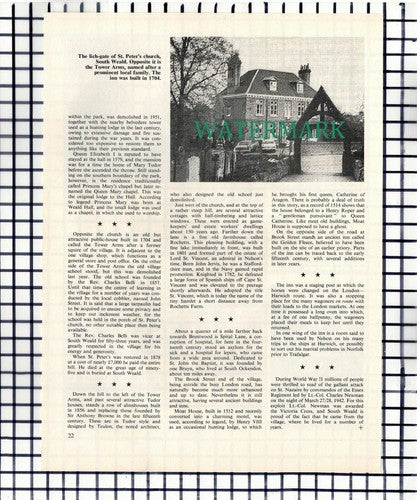 South Weald Essex Brentwood St Peter's Church - 1969 Article