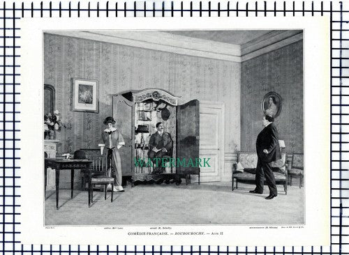 X1566) Boubouroche Dehelly Silvain Lara French Theatre - 1910 Cutting