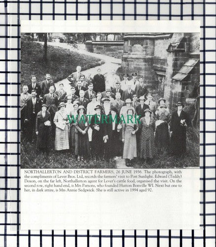 C6478) Northallerton & District Farmers Edward Doxon Annie Sedgwick - Cutting