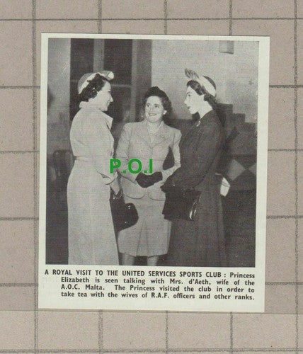 C1806) United Services Sports Club Mrs d'Aeth Malta RAF Royal Visit - 1950 Clip