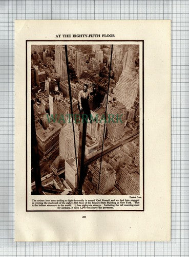 (6835) Carl Russell Empire State Building - c.1930s Cutting