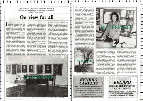 Valence House Dagenham Essex Rita McClean McLean - 1988 Article