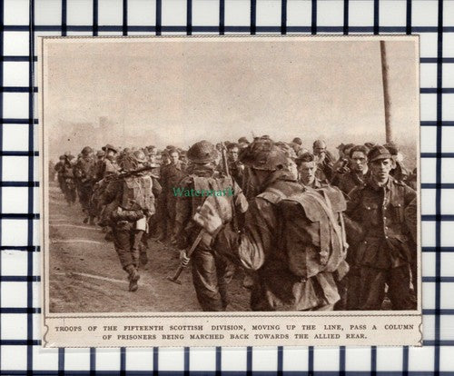 C6281) Fifteenth Scottish Division World War 2 - 1945 Cutting