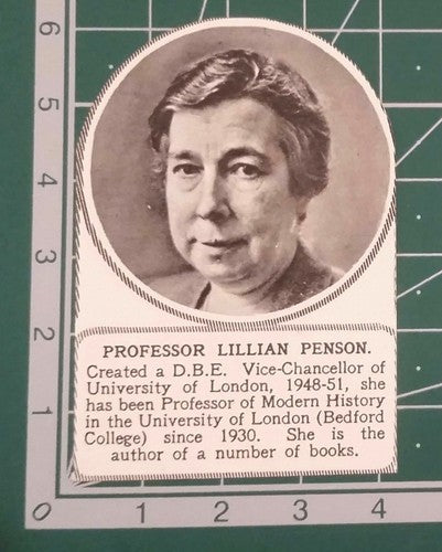 Prof Lillian Penson DBE University of London Author - 1951 SMALL Clipping