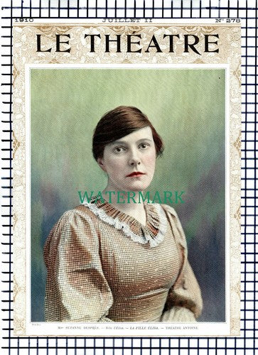 Mme Suzanne Despres Actress Theatre Antoine - 1910 Cutting