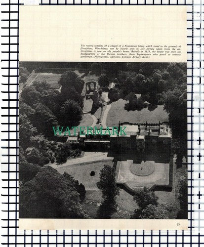 (8462) Uckfield Sussex / Greyfriars Winchelsea Friary - 1965 Cutting