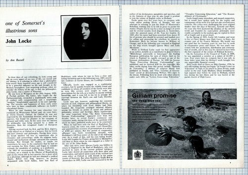 (6231) John Locke Wrington Somerset Oates Manor High Laver - 1968 Article