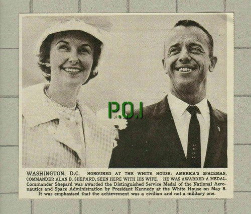 Commander Alan B Shepard Astronaut Washington USA - 1961 News Clipping