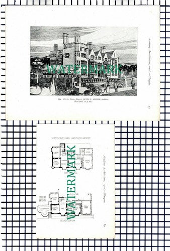(8241) Stirches House Hawick James P Alison Architect - 1902 2-Part Cutting