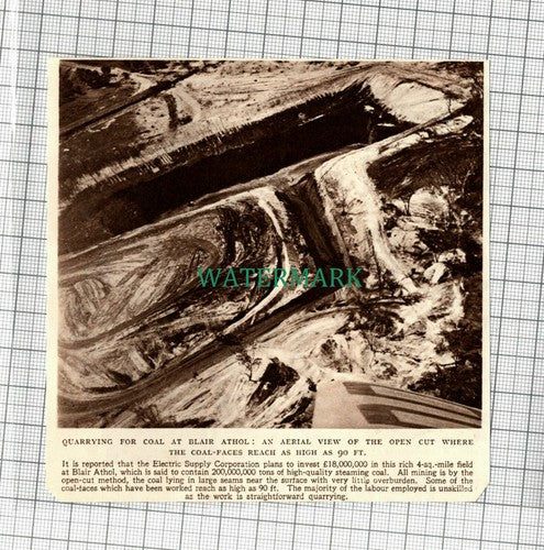 C2121) Blair Athol Aerial View Coal Mining - 1948 Clip