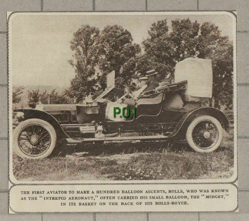 C1550) Rolls Carries Small Balloon The Midget In Back of Rolls Royce - 1954 Clip