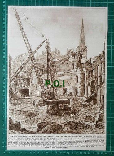 (X287) Old Queen's Hall Promenade Concert Hall Sir Henry Wood Proms - 1953 Clip