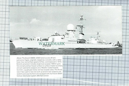 (C92) The ACONIT Anti Submarine Frigate Ship - c.1980 Clip