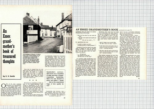 Granny Smith Forge Cottage Moreton Essex C V Smith - 1972 Article