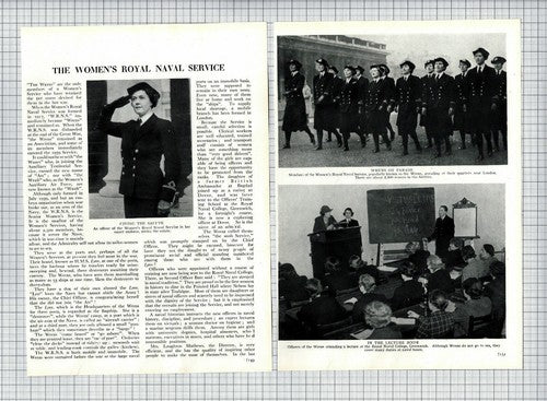 Mrs Laughton Mathews Women's Royal Naval Service WRENS Greenwich - 1939 Article