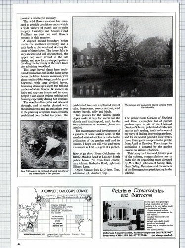 Olivers Colchester Essex Mr & Mrs D Edwards - 1987 Article