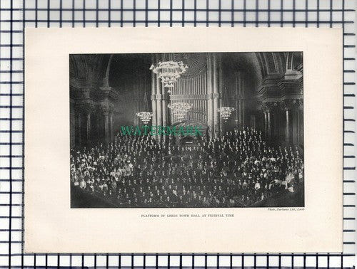 Leeds Town Hall Yorkshire - c.1900 Print