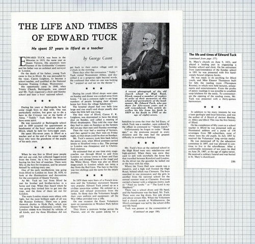 (5663) Edward Tuck Teacher Ilford Essex - 1964 Article