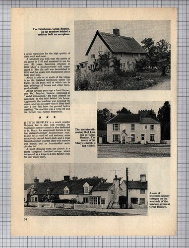 (205) Great Bentley Essex Village Green Jasmine Cottage Tye Farm - 1968 Article