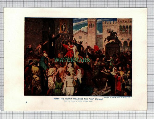 (8184) Peter The Hermit First Crusade - c.1910 Print