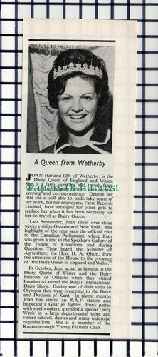 C1829) Joan Harland Wetherby Yorkshire - 1969 Cutting