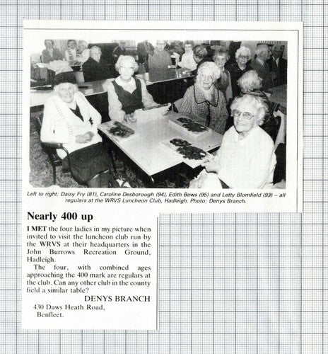 Hadleigh Essex Daisy Fry Desborough Edith Bews Letty Blomfield - 1986 Cutting