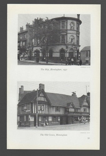 The Arden Birmingham / The Ship / The Old Crown - 1950s Book Print