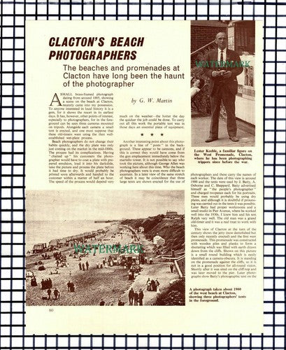(7237) Clacton Essex Beach Photographers Lester Keeble - 1967 Article