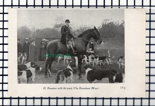 C6762) The Bramham Moor Hunt H Rowston - 1909 Cutting