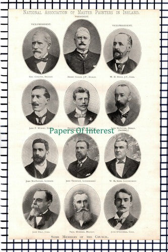 X1137) National Association Of Master Painters In Ireland Keatinge 1899 Cutting