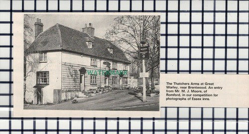 C7317) The Thatchers Arms Great Warley Essex - 1971 Cutting