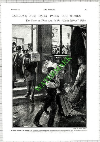 Daily Mirror Newspaper Launch - 1903 News Page / Cutting