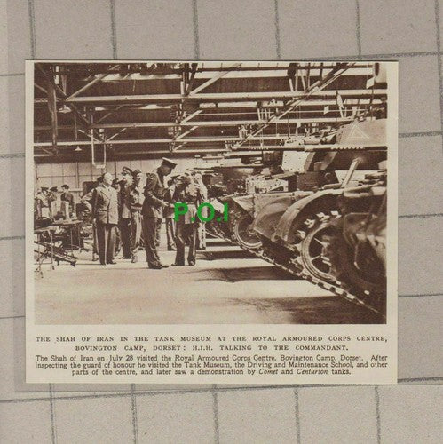 C2058) Tank Museum Royal Armoured Corps Bovington Shah of Iran - 1948 Clip