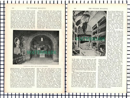 (7384) Rome Catacombs St Cecilia Frederick Dolman - c.1901 6-Side Article