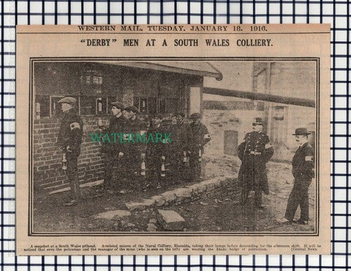 (7874) Naval Colliery Rhondda South Wales - 1916 Cutting