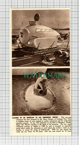 C3019) Mr Harry Hamlin Cortland New York Submarine Marathon Florida - 1950 Clip