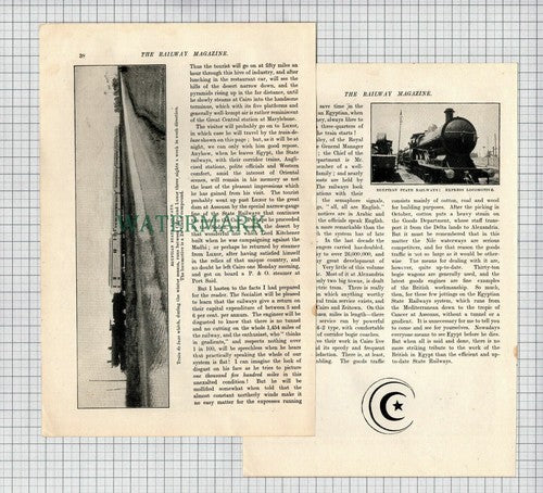 Egyptian State Railways Cairo - 1913 Article